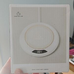 Source Unknown White Heating Cup Coaster